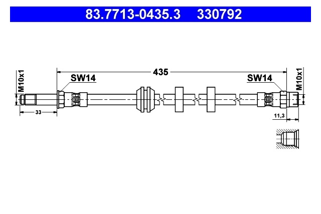 83.7713-0435.3 ATE PRZEWOD HAMULCOWY6K9611701