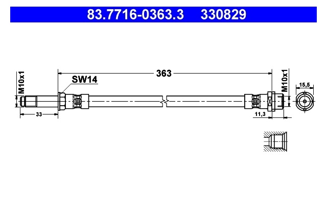 83.7716-0363.3 ATE PRZEWOD HAMULCOWY