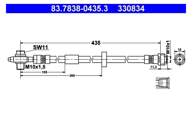 83.7838-0435.3 ATE PRZEWOD HAMULCOWY