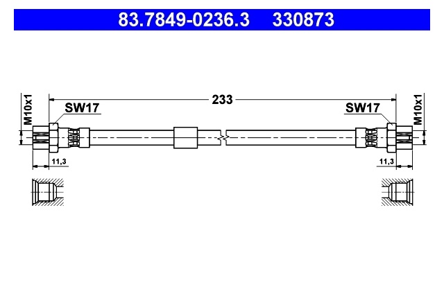 83.7849-0236.3 ATE PRZEWOD HAMULCOWY