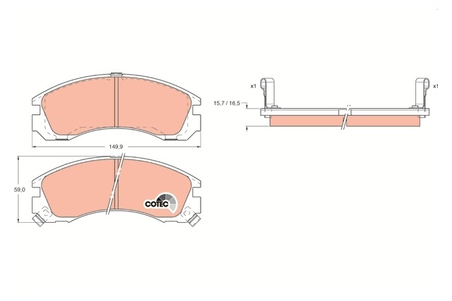 GDB1126 TRW KLOCKI HAMULCOWE 21363