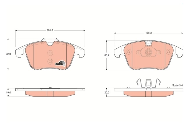 GDB1683 TRW KLOCKI HAMULC. FORD S-MAX  06-