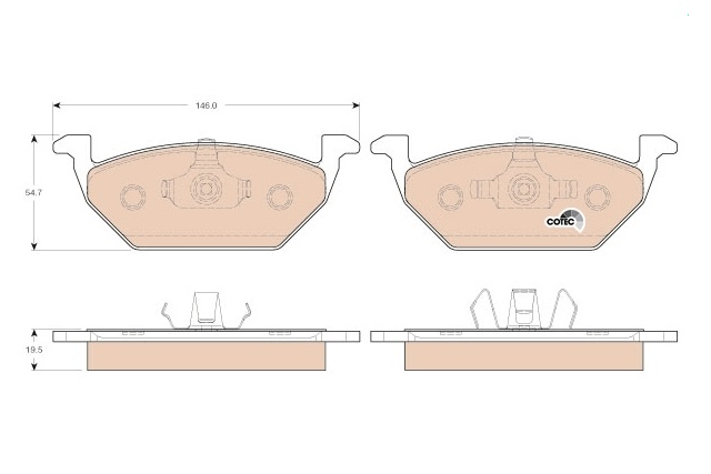 GDB1984 TRW KLOCKI HAMULCOWE bez czujników