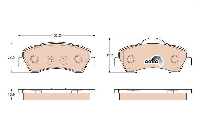 GDB1992 TRW KLOCKI HAMULCOWE