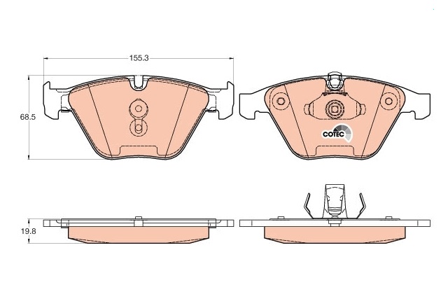GDB2021 TRW KLOCKI HAMULCOWE