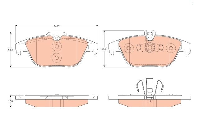 GDB2051 TRW KLOCKI HAMULCOWE