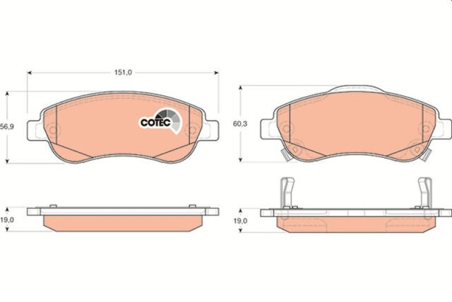 GDB3445 TRW KLOCKI HAMULCOWE