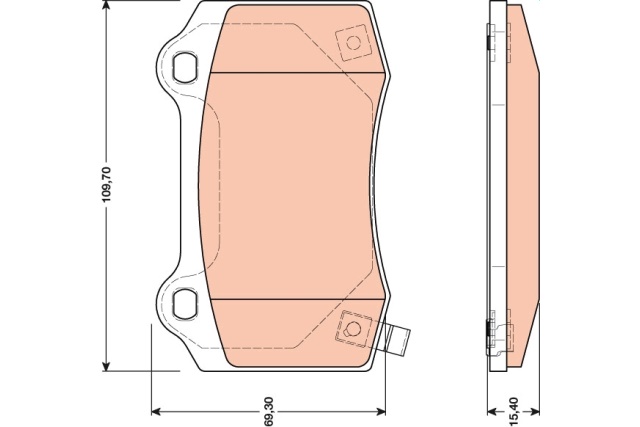 GDB4171 TRW KLOCKI HAMULCOWE