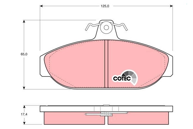 GDB482 TRW KLOCKI HAMULCOWE