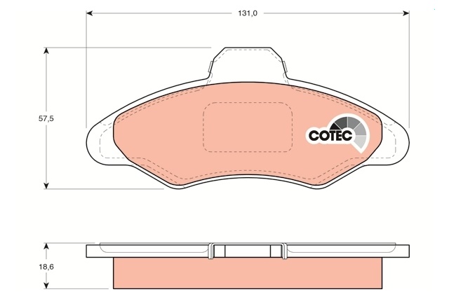 GDB897 TRW KLOCKI HAMULC. FORD ESCORT,ORION  90-00