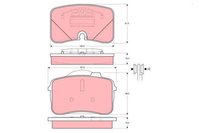 GDB961 TRW KLOCKI HAMULCOWE V8 21219 178