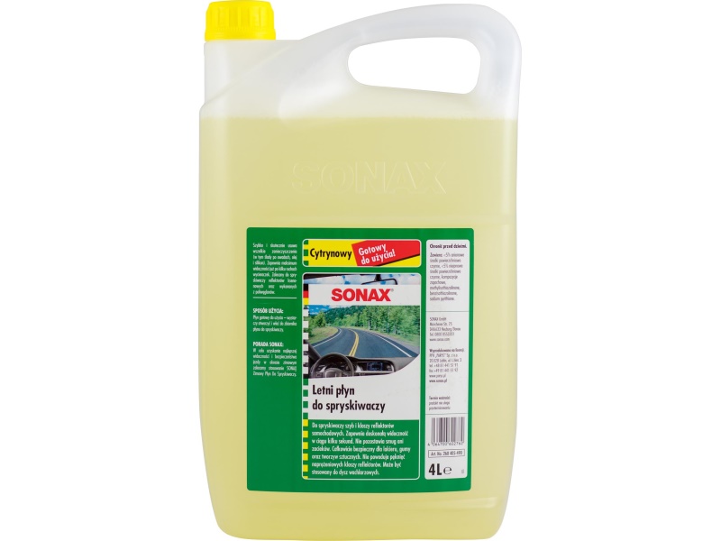 260405 SONAX SONAX PŁYN DO SPRYSKIWACZY LETNI 4L CYTRYNOWY SONAX