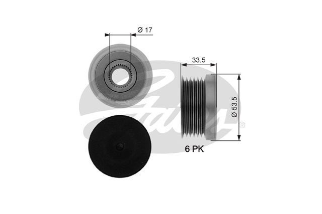OAP7111 GATES SPRZEGLO ALTERNATORA BMW 3 E46 316 02-05
