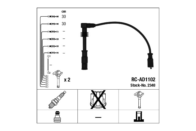 RC-AD1102 NGK KABLE WYS. NAP.  ADR