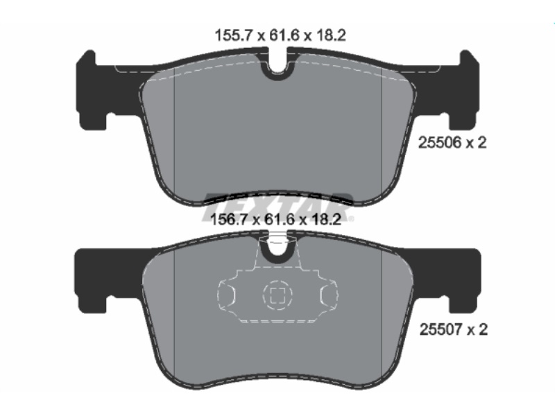 2550601 TEXTAR KLOCKI HAMULC. BMW 3 F30  12- PRZÓD (!)
