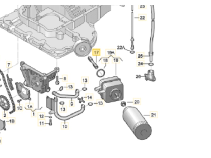 028115721 VAG Krociec gwintowany filtra oleju