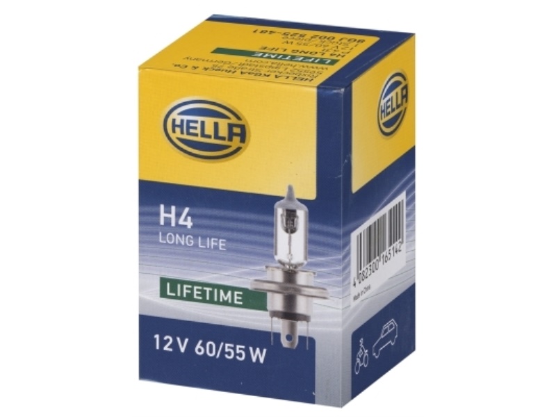 8GJ 002 525-481 HELLA ZAROWKA HAL.H4 12V 60/55W HELLA.LONGLIFE