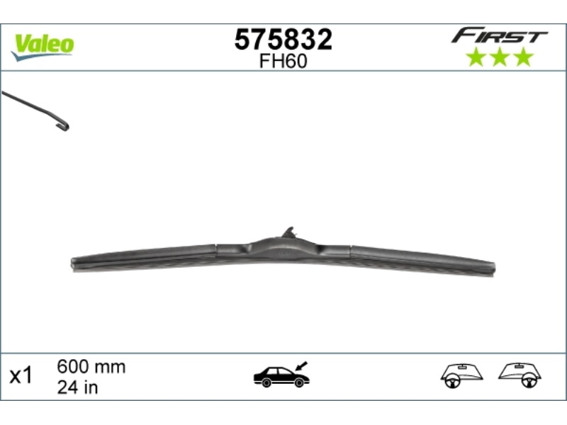 575832 VALEO WYCIERACZKA HYBRYDOWA 600MM