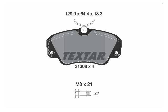 21368 183 14 TEXTAR KLOCKI HAMULCOWE 21368