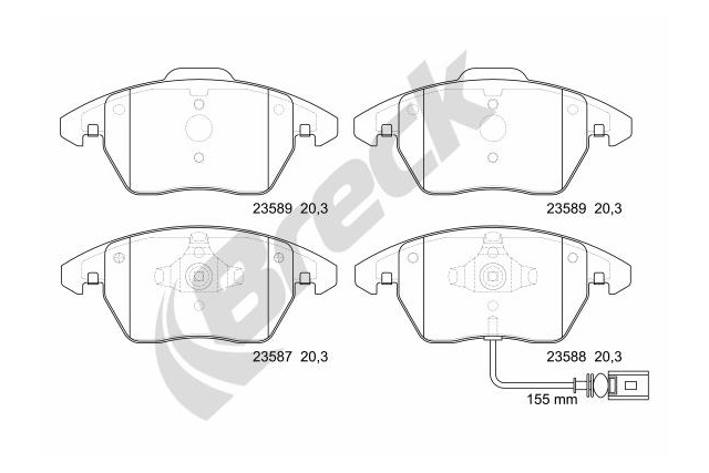 23587 00 701 10 BRECK KLOCKI HAMULCOWE