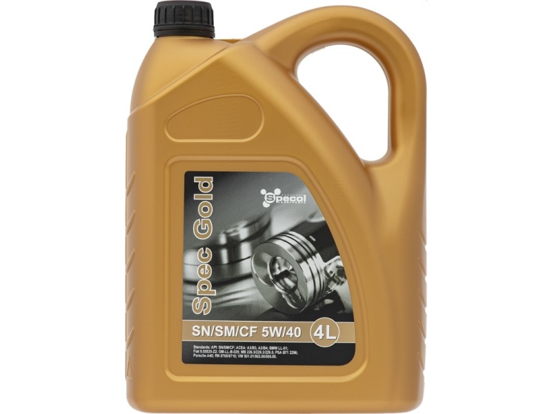 101781 SPECOL OLEJ SPECOL 5W40 4L SPEC GOLD SN/CF / A3/B4 / LL01 / 9.55535-Z2 / 226.5 229.3 22