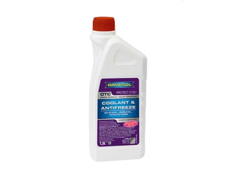OTCPROT.C12+C.1.5L RAVENOL Koncentrat do chłodnic (typ płynu G12+/G30) (1,5L, 1:1=-37/175°C), Bezkrzemianow