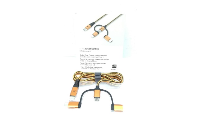 000051444AQ VAG Przewód 3-w-1 do ładowania i przesyłania danych USB typu C
