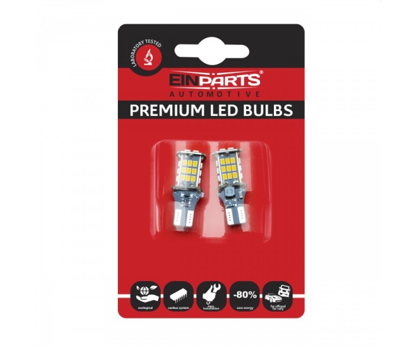 EPL249 EINPARTS W16W T15 POMARAŃCZOWE 30 SMD 3020 CANBUS - 2 szt