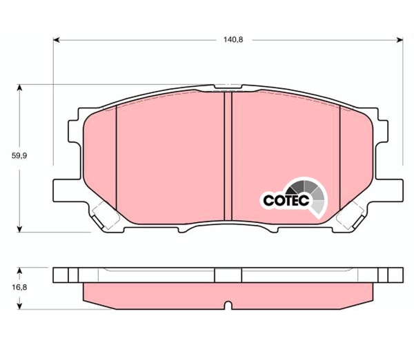GDB3338 TRW KLOCKI HAMULC. (!)
