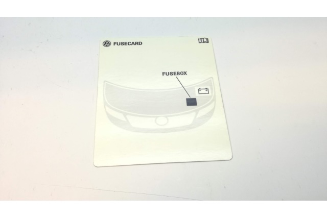 7H0010452B VW CLASSIC Tabliczka informacyjna rozmieszczenia be Label for VW T5