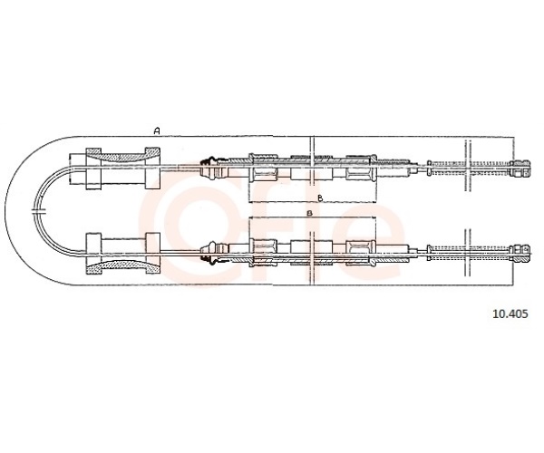 10.405 COFLE LINKA HAMULCA RĘCZNEGO AUDI