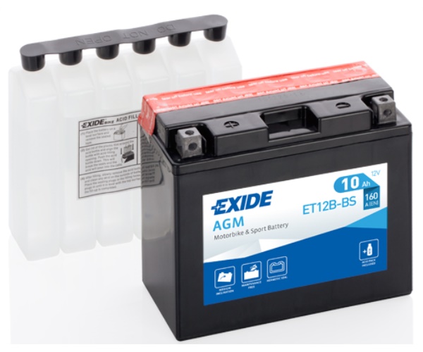 ET12B-BS EXIDE AKUMULATOR 10AH 12V 180A MOTO /L+/