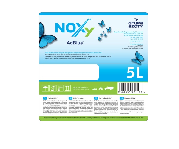 NOXY 5L +L NOXY SRODEK ADBLUE NOXY 32,5% UREA /LEJEK/5L