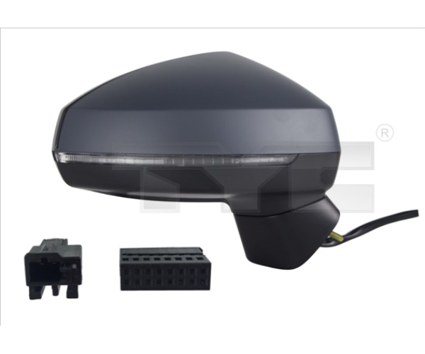 302-0100 TYC LUSTERKO ZEWNĘTRZNE AUDI A3 12- /LEWY/LED