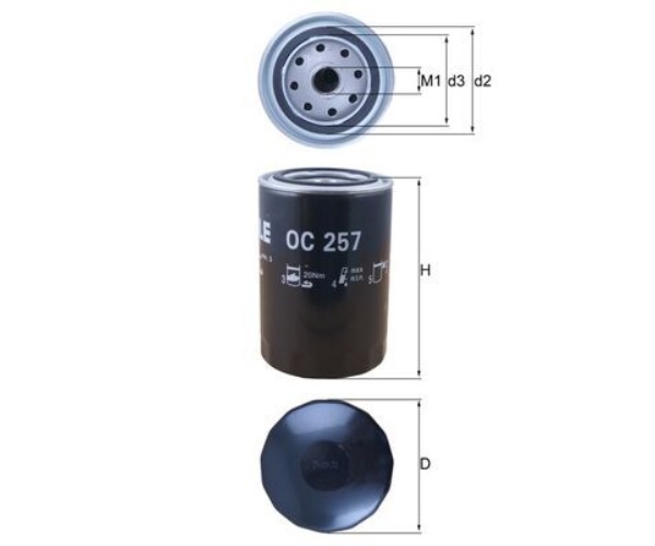 OC 257 MANN-FILTER FILTR OLEJU.