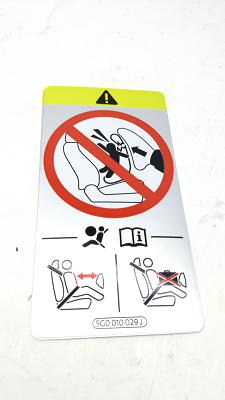 3B0010219B VAG Tabliczka z piktogramem airbag /kindersi VW Passat 97- B5