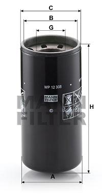WP 12 308 MANN-FILTER FILTR OLEJU.