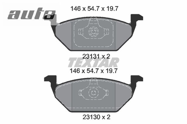 2313001 TEXTAR KLOCKI HAMULCOWE bez czujników