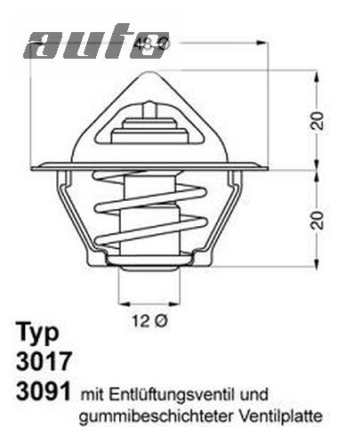 3017.92D BORGWARNER (WAHLER) TERMOSTAT.