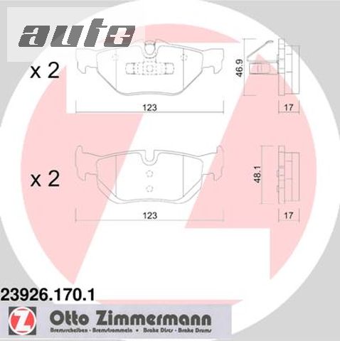 23926.170.1 ZIMMERMANN KLOCKI HAMULCOWE BMW 3 E90 /ZIMMERMANN