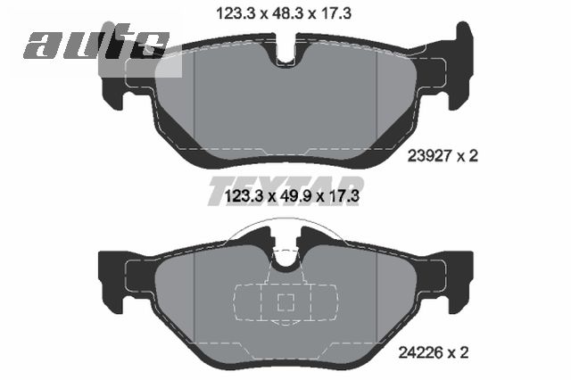 23927 210 05 TEXTAR KLOCKI HAM TYL BMW 1 120