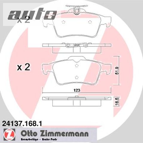 24137.168.1 ZIMMERMANN KLOCKI HAMULCOWE