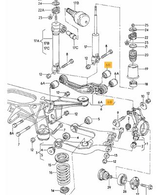 4D0505203G VAG Tuleja wahacza górnego tył  Audi A8 Audi S8 D2