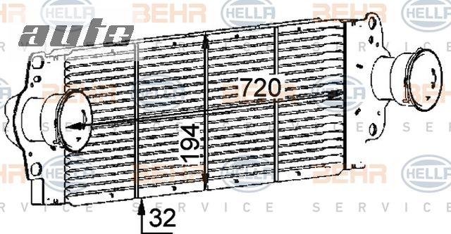 8ML376723-511 HELLA INTERCOOLER  CHLODNICA POWIETRZA VW T5 1.9-2.5TDI 03-