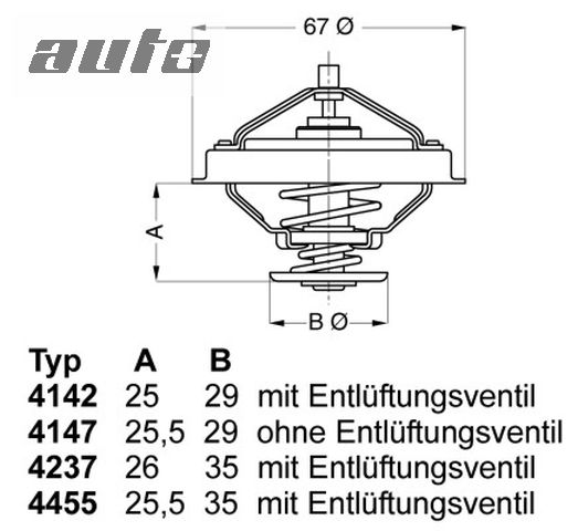 4237.80D BORGWARNER (WAHLER) TERMOSTAT.