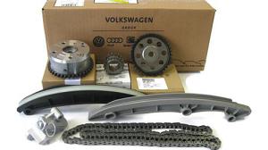 03C198229C VAG ORYGINALNY ZESTAW ŁAŃCUCHA ROZRZĄDU VW 1,4 TSI (CAXA) (05-09) Z WARIATOREM (BEZ