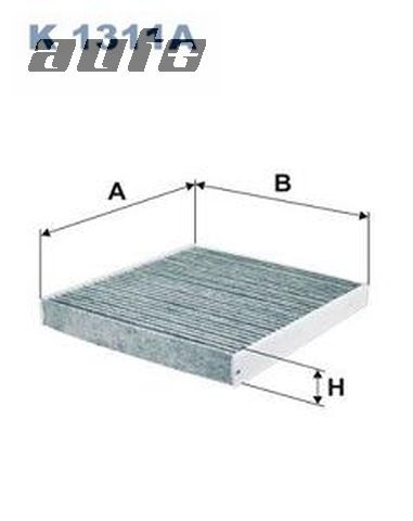 K1311A FILTRON FILTR P/PYLOWY GOLF VII 12- /węglowy/