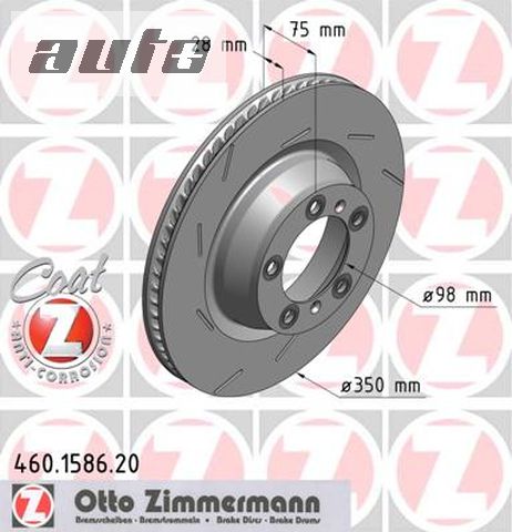 460.1586.20 ZIMMERMANN TARCZA HAMULCOWA /TL/