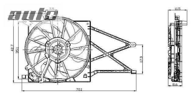 47015 NRF SILNIK WENTYLATRORA