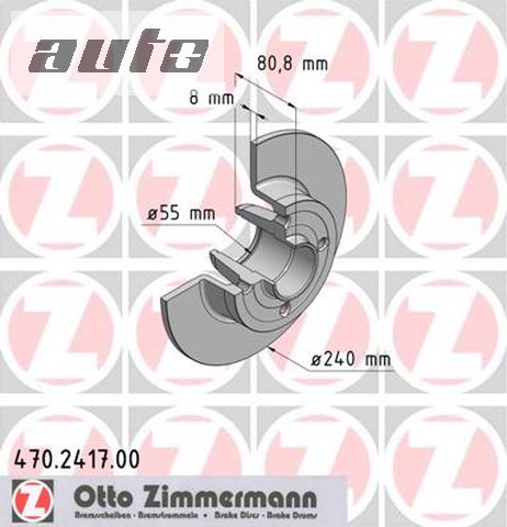 470.2417.00 ZIMMERMANN TARCZA HAMULCOWA